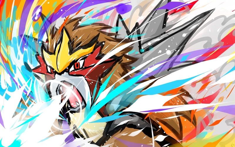 Pokémon, variation, indoors, backgrounds, full frame, Entei, no people, ishmam, abundance, toy, representation, pattern, still life, artwork, choice, multi colored