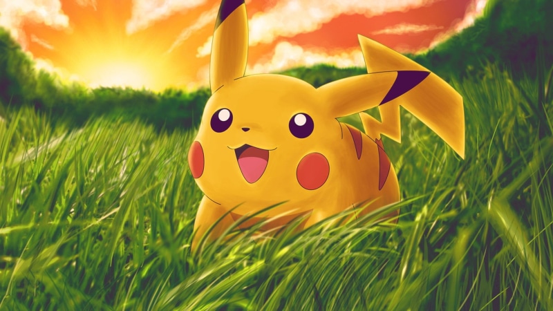season, backgrounds, toy, creativity, close-up, cartoon, meadow, animal, Pokémon, holiday, Anime, Pikachu, baby Rabbit, springtime, animal representation