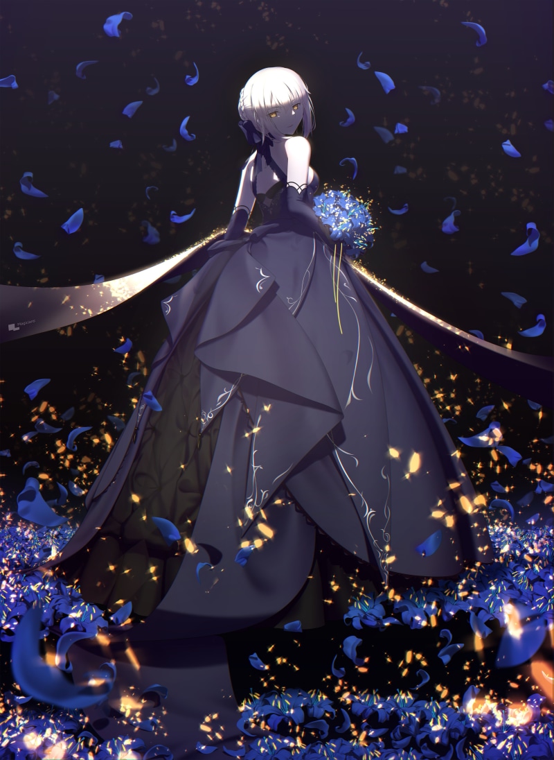 illuminated, holiday, christmas decoration, christmas ornament, Fate/Grand Order, full length, people, festival, event, tree, clothing, christmas, celebration