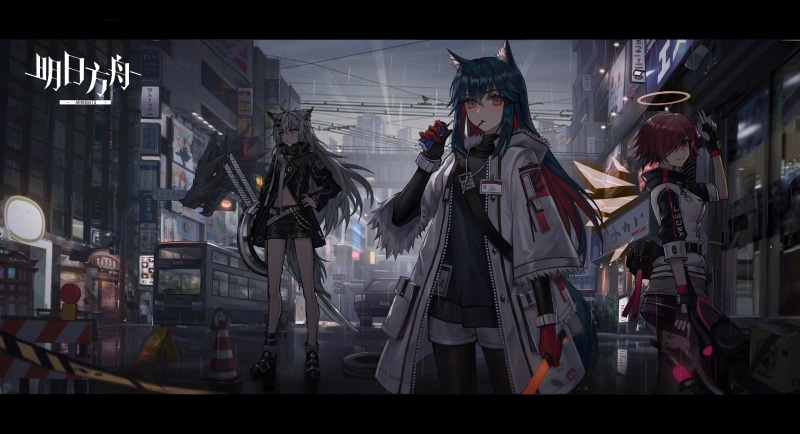 anime, 5K, sketch (artist), Texas (Arknights), Exusiai (Arknights), anime girls, Arknights, Lappland (Arknights)