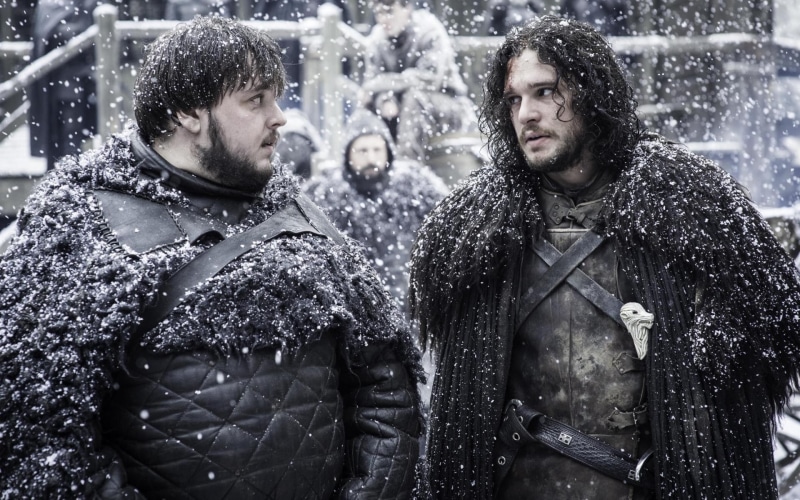 young adult, tree, snow, 1080P, snowing, nature, Kit Harington, young men, lifestyles, standing, adult, Samwell Tarly, men, winter, warm clothing, real people