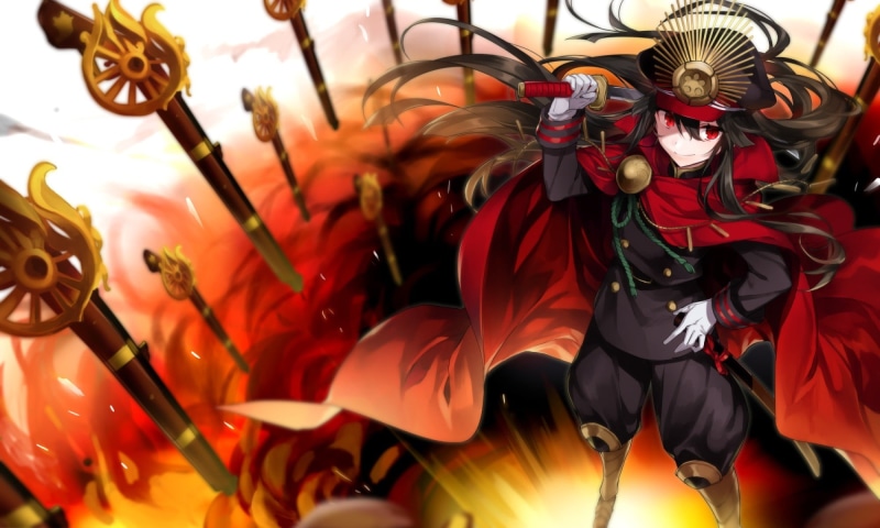 male, Demon Archer, anime, flowering plant, carnival, Oda Nobunaga (Fate/Grand Order), Fate Series, decoration, Fate/Grand Order, flower, 1080P, day, real people