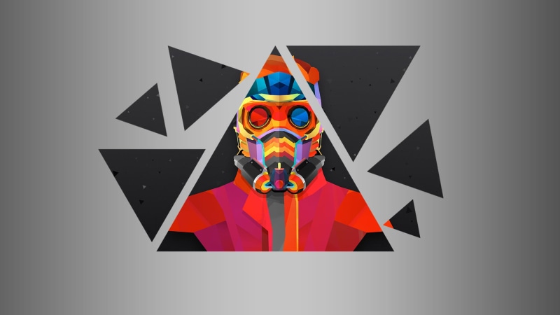 minimalism, Star Lord, digital art, Peter Quill, Starlord, fractal, digital, 1080P, Guardians of the Galaxy, artwork