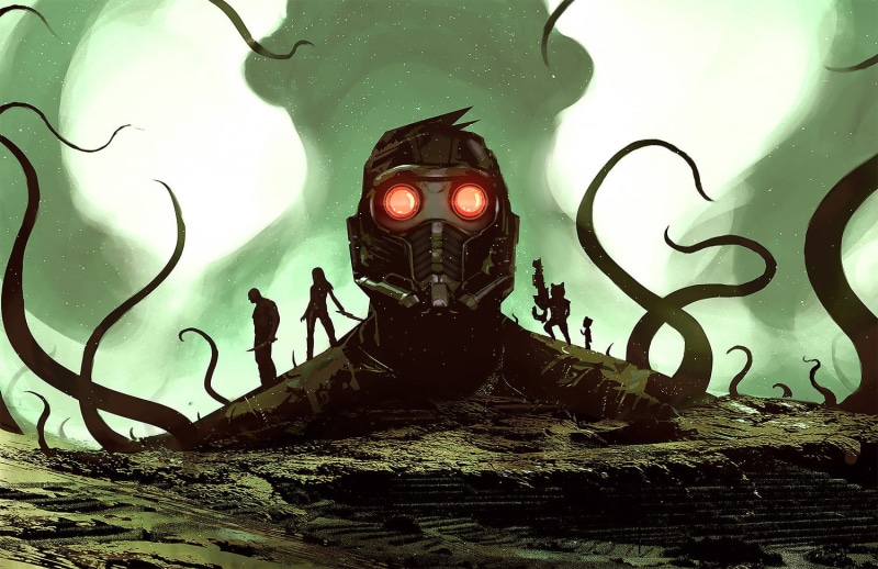 Starlord, artwork, Star Lord, 720P, Marvel Comics, Guardians of the Galaxy, Marvel Cinematic Universe