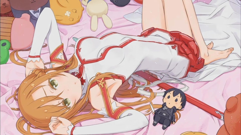 high angle view, large group of objects, collection, human representation, still life, Yuuki Asuna, Sword Art Online, 1080P, for sale, abundance, representation