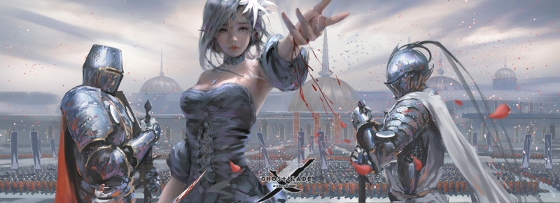 artwork, princess, GostBlade, 2K, blood, knight, fantasy art, WLOP
