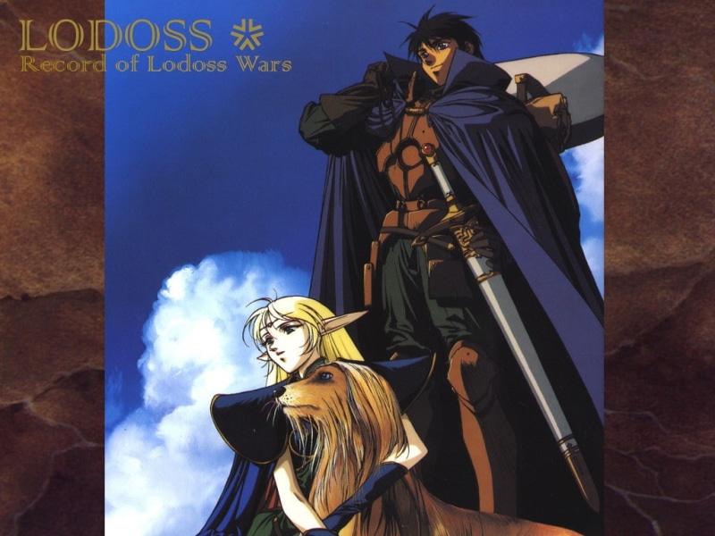 480P, day, human representation, sky, architecture, built structure, Record of Lodoss War, history, female likeness, nature, male likeness, statue, art and craft