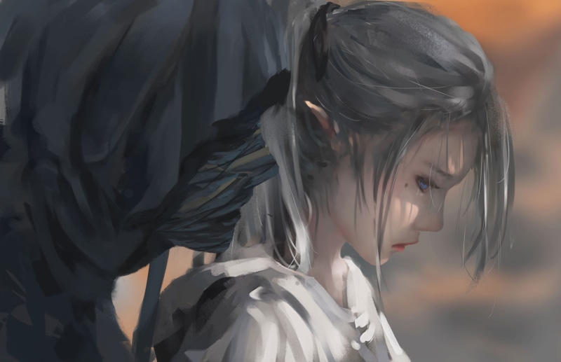 WLOP, 720P, elves, fantasy art