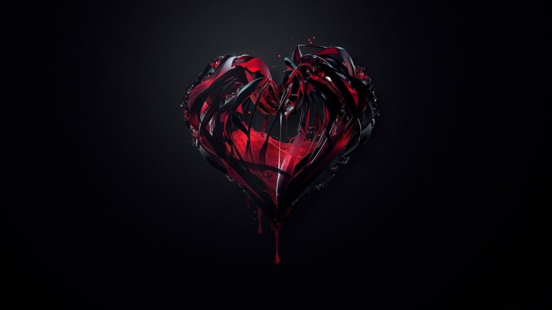 romance, background, dark, heart, 1080P, love, dark background