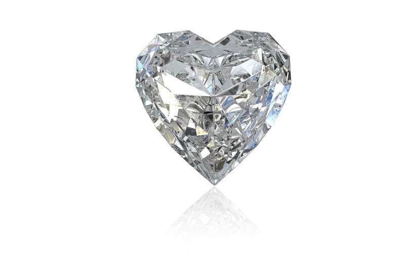 3d and abstract, diamond, heart, valentine, 1080P, love
