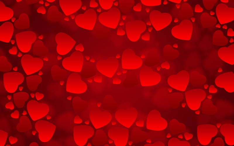 1080P, red, heart, love, romance