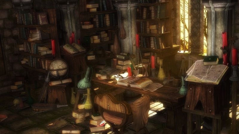 business, furniture, library, no people, 1080P, books, desk, music, absence, indoors, large group of objects, wooden, architecture, chair, day