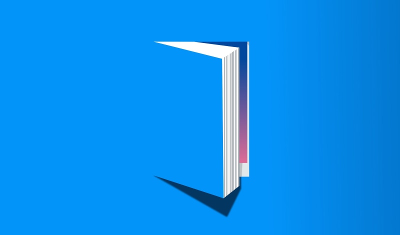 graduate, science, read, blue, paper, communication, corporate, white color, copyspace, single object, moving up, design, open, books, isolated, page, literature