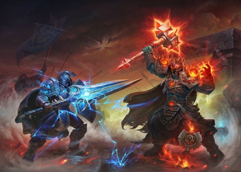 game, burning, art and craft, flame, hammer, wow, multi colored, warrior, representation, animal representation, night, event, alliance, celebration