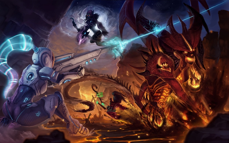 illuminated, dark, glowing, Sylvanas, arts culture and entertainment, creativity, 2K, sculpture, no people, blue, art, fantasy, World of Warcraft