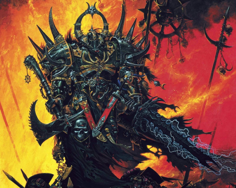 spooky, axe, halloween, animal, Battles, yellow, heat - Temperature, red, Chaos, horror, warhammer, orange Color, hell, animal wildlife, fire - Natural Phenomenon