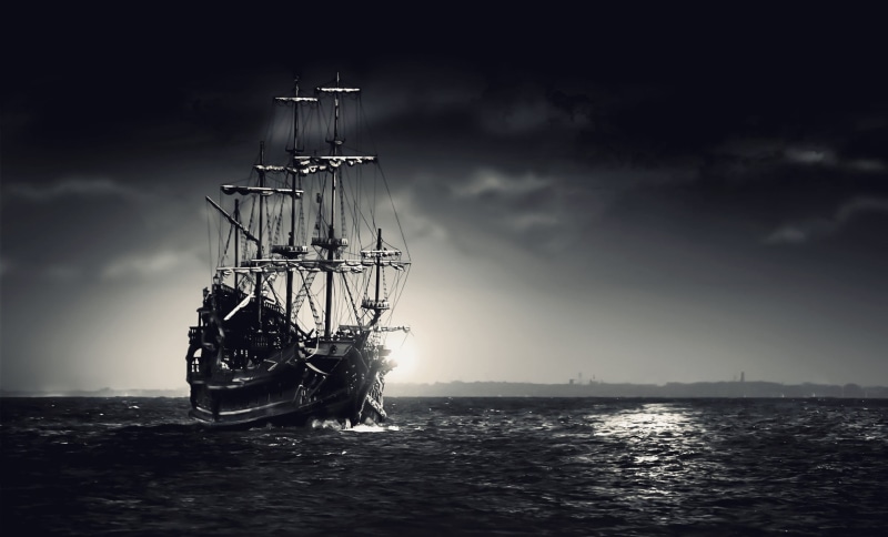 pole, no people, sailing ship, mode of transportation, sea, waterfront, transportation, water, mast, beauty in nature, nautical vessel, white, horizon over water