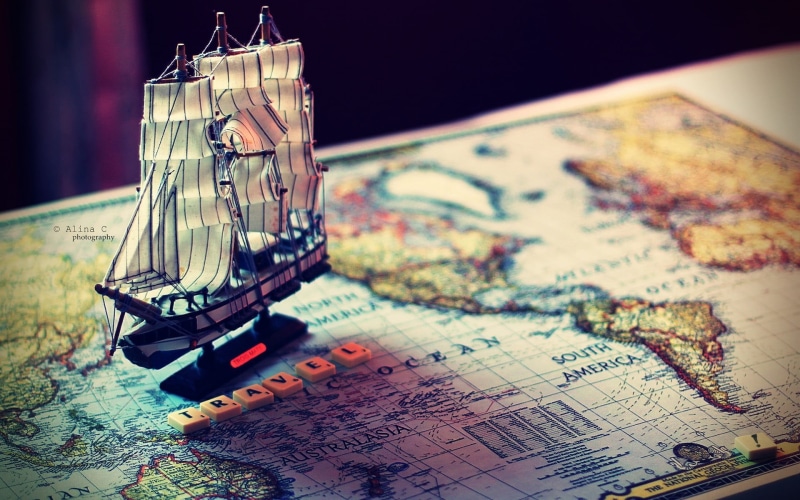 antique, direction, world map, 1080P, still life, close-up, indoors, map, table, western script, no people, exploration, discovery, high angle view, physical geography