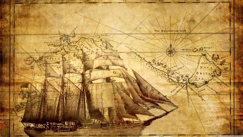 art and craft, paper, map, galleon, no people, antique, textured effect, sailing ship, pattern, caravel, ancient, old, built structure, old map, ship of the line