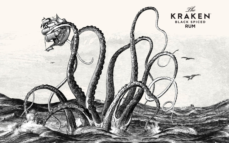 sea monsters, text, illustration, sailing ship, design, spiced, Kraken, outdoors, 1080P, plant, white background, creativity, still life, wood - material