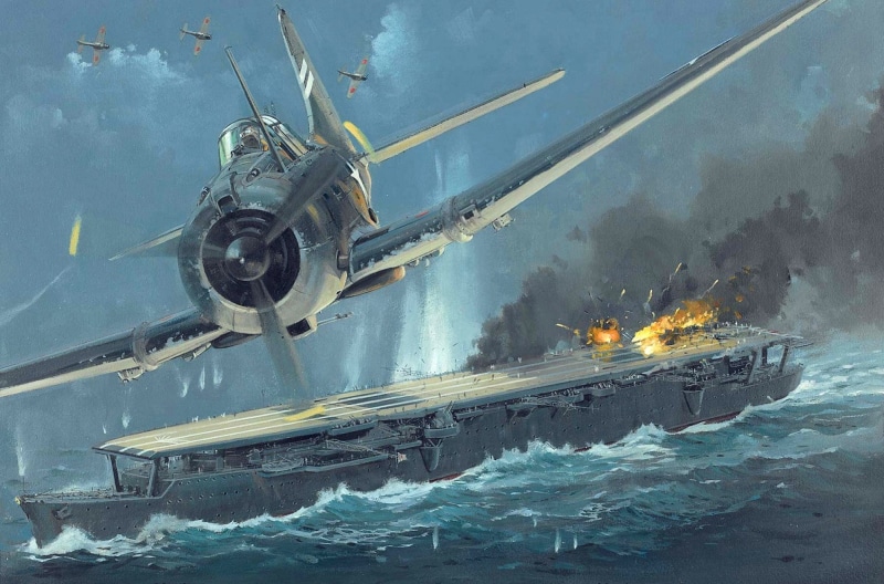 art, digital, explosions, " Dzuyho, flame, nature, aggression, the battle, ship, aircraft, the sky, military, the carrier, burning, warship