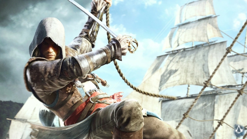 assassin, angel, male likeness, religion, representation, outdoors, Ubisoft, 1080P, nature, cloud - sky, video games, creativity, sky, spirituality