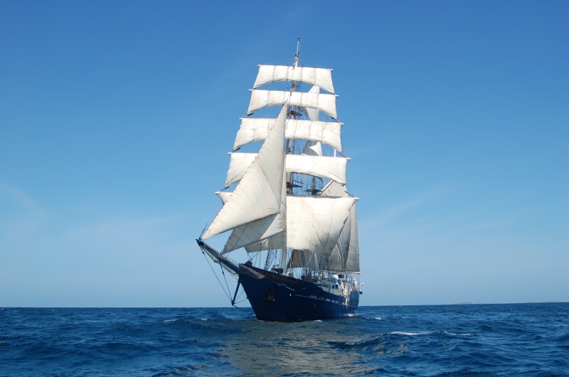 sea, boat, landscape, sailing ship, 2K