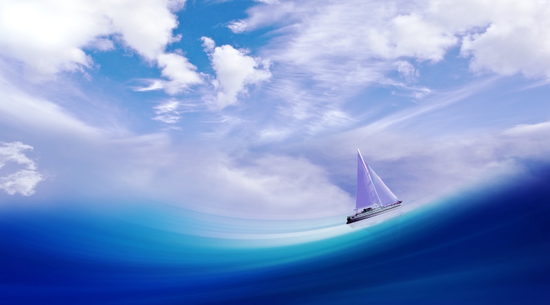mode of transportation, clouds, airplane, water, digital art, ship, flying, freedom, 4K, transportation, sailing trip, outdoors, sail, air vehicle, boot