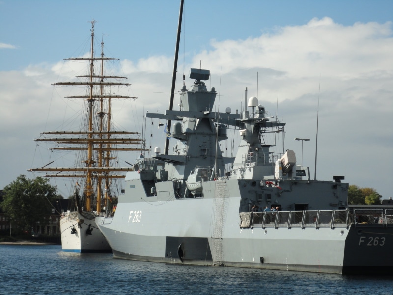 marina, 2K, Baltic Sea, Ships, business, gorch fock, no people, outdoors, sky, military port, sea, water, port, day, nature, Kiel, ship, anchored, moored