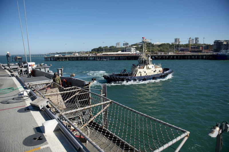 Amphibious Squadron Eleven, sky, Darwin, U.S. Navy, PHIBRON 11, architecture, pier, Transport ship, city, nature, Navy, darwin, building exterior, Talisman Saber