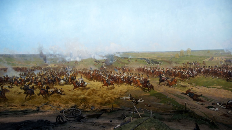 Franz Alekseevich Roubaud., fragment of the panorama, adult, the battle scenes, the largest battle, large group of people, land, canvas oil, nature, art