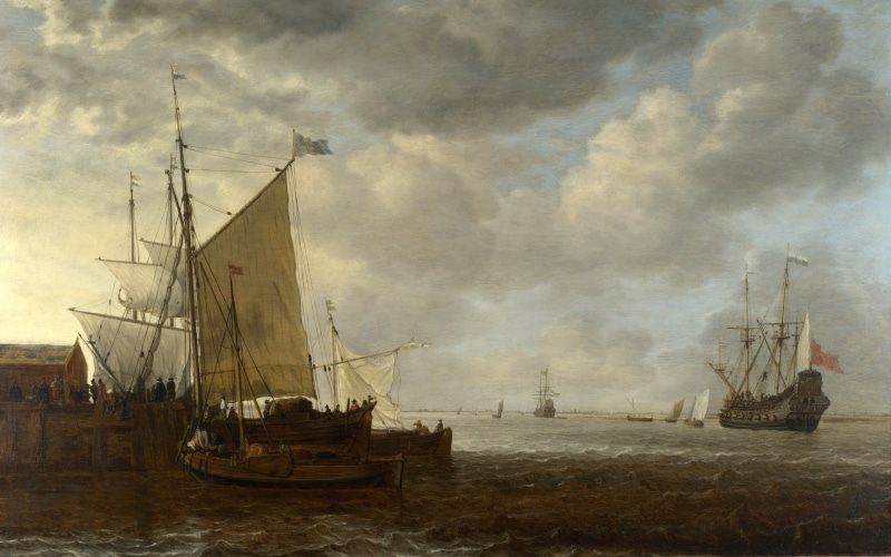 outdoors, ships, transportation, ancient, sailing, old, cloud - sky, sailboat, rigging, day, history, old-fashioned, galleon, color Image, ship, water