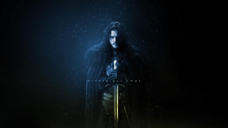 Movies, sword, 4K, jon snow, game of thrones season 7, winter has come