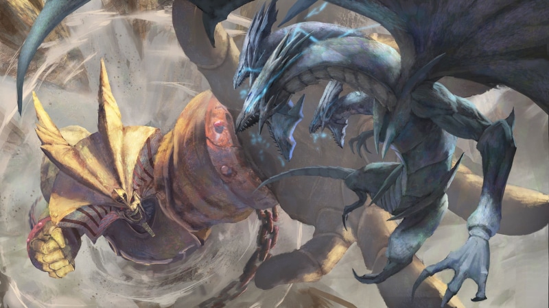 dragon, digital art, fighting, 1080P, video games, artwork, yugioh