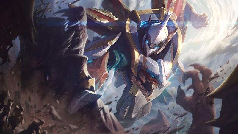 League of Legends, mecha fight, Total War Three Kingdoms, 4K, Riot Games, Sett (League of Legends)