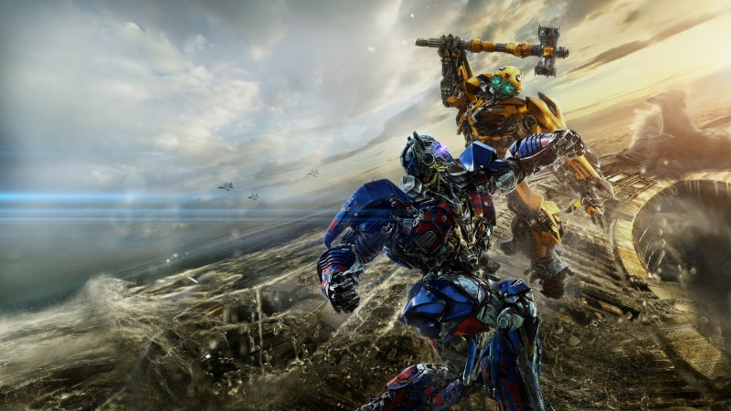 Fight, 4K, Bumblebee, 4K, Optimus Prime, Transformers: The Last Knight