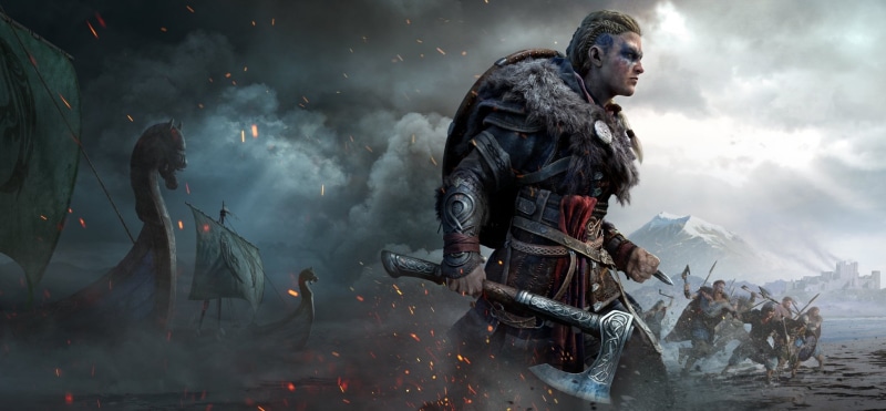 axes, inked, Vikings, RPG, ship, Assassins Creed Valhalla, 1080P, Eivor, shield, Ubisoft, Drakkar, Assassins Creed, videogame