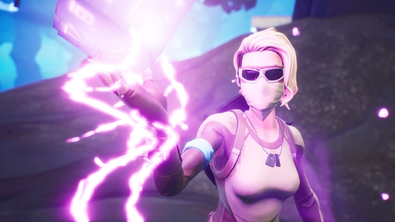 one person, pink color, 1080P, Fortnite, purple, glasses, illuminated, real people, nightlife, sunglasses, lifestyles, night, video games, waist up, fashion