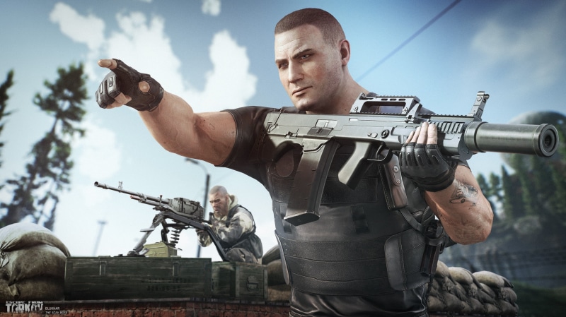 russia 2028, Scav boss, grouse, the vest, machine gun, military base, Shaq-12, 1080P, boss wild, machine, Escape from Tarkov, r.2028, wild, al-12