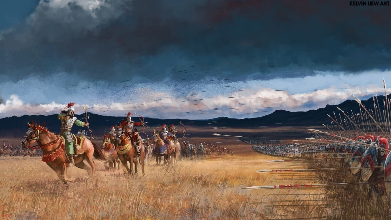 field, animal themes, painting, riding, domestic, ride, livestock, nature, one person, animal, sky, soldiers, cloud - sky, cowboy hat, outdoors, wild west