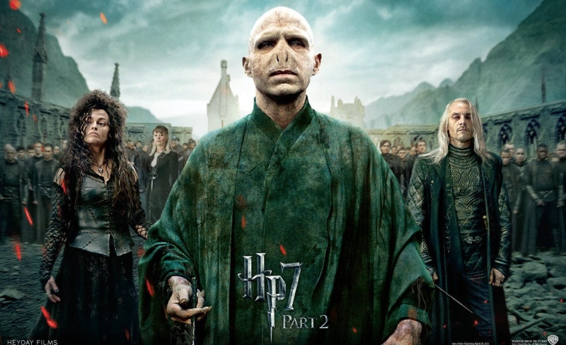 real people, harry potter and the deathly hallows part 2, front view, poster, lord voldemort, human representation, Harry Potter, hp7 part 2, men, art and craft