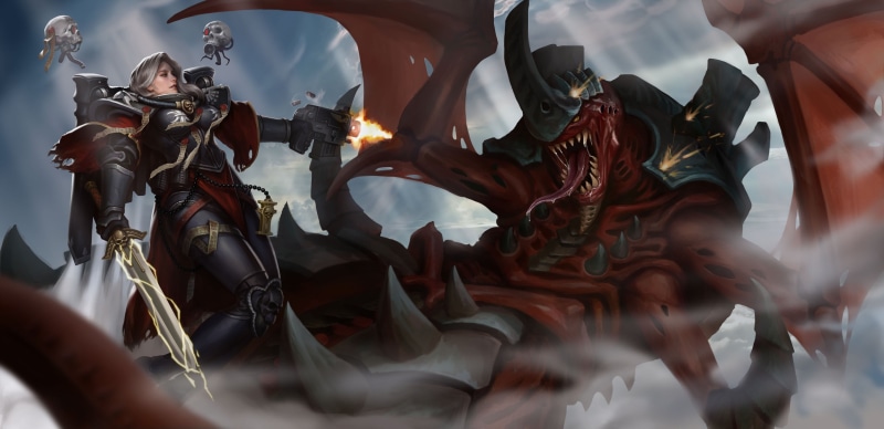 Adeptus Sororitas, 2K, Woman Warrior, Warhammer 40K, Sister of Battle, Sword, Warhammer