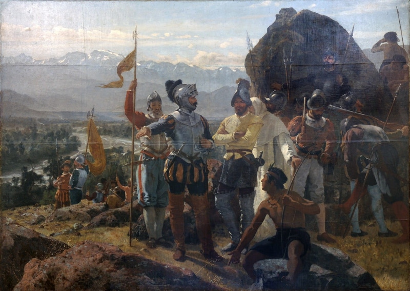 public domain, Santiago, art and craft, people, human representation, representation, concepts And Ideas, 1541, smoke - Physical Structure, chile, men
