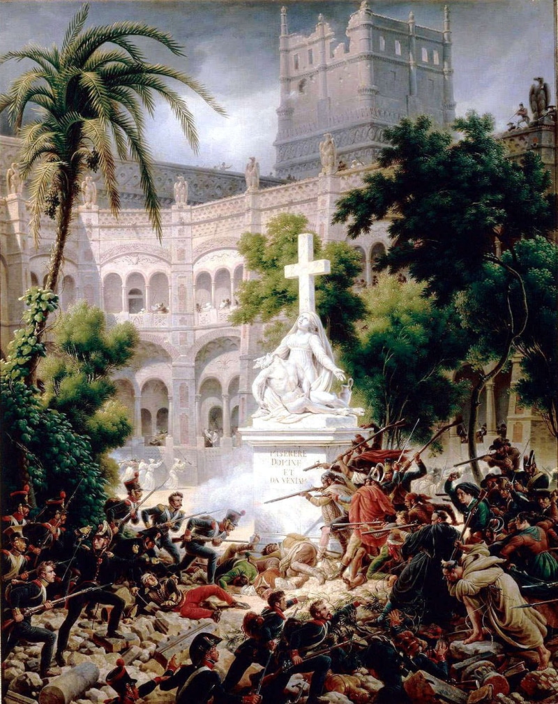 photos, plant, architecture, famous Place, crowd, engracia, belief, French army, Spain, building exterior, army, religion, outdoors, day, building, tropical climate