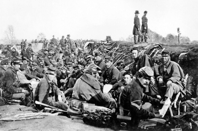 civil, troops, time, sitting, vintage, marye, Maryes Heights, women, history, concepts And Ideas, war, union, adults only, real people, black And White