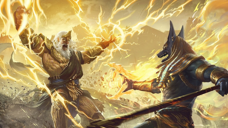 Anubis, Man, Lightning, Warrior, Gods, Zeus, Fantasy, 1080P