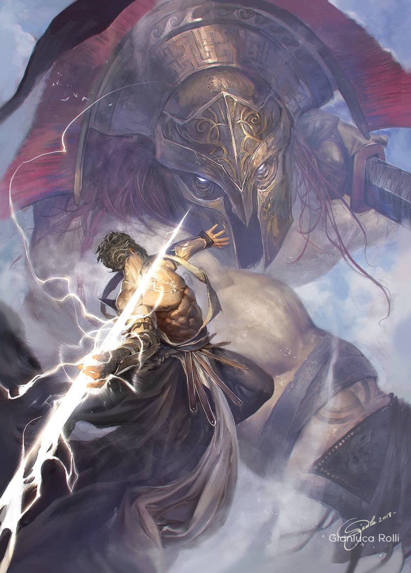 artwork, gods, 720P, Zeus