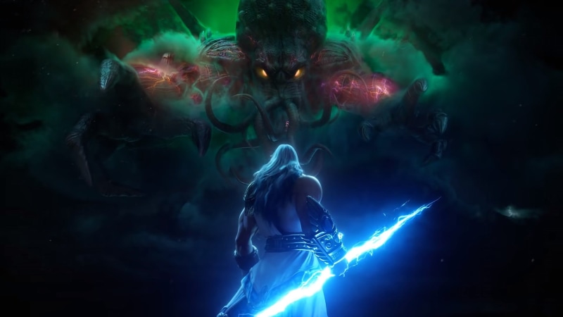 1080P, gods, lightning, smite, ktulhu, Cthulhu, the gods, Zeus