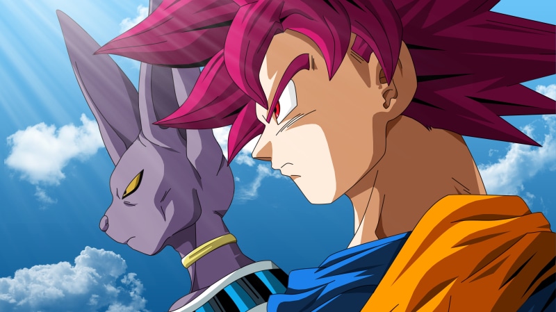 Beerus, Super Saiyan God, Goku, 5K, Dragon Ball Z: Battle of Gods