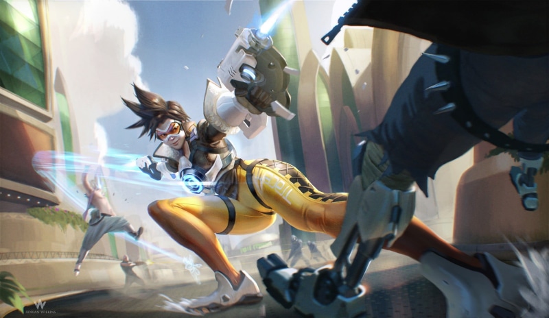 outdoors, 1080P, animal wildlife, technology, group of people, human representation, underwater, Overwatch, robot, side view, day, nature, representation